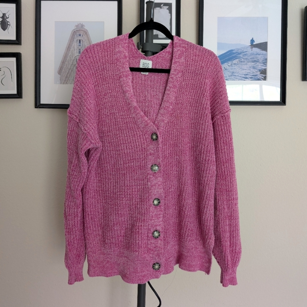 BDG Pink Oversized Cardigan